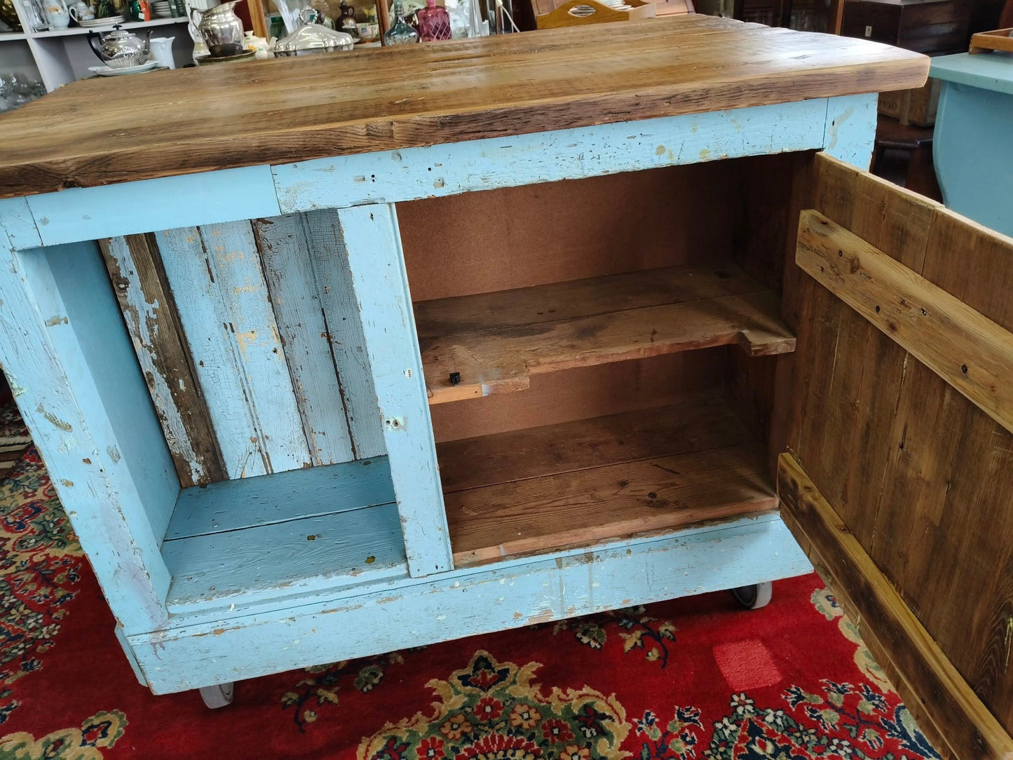 Rustic kitchen island
