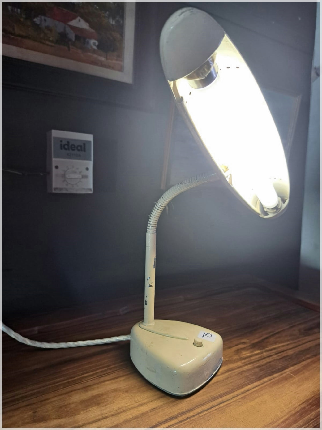1930s National Flourescent Desk Lamp, working