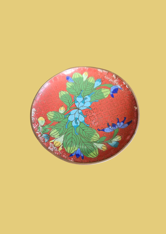 Small cloisonne plate