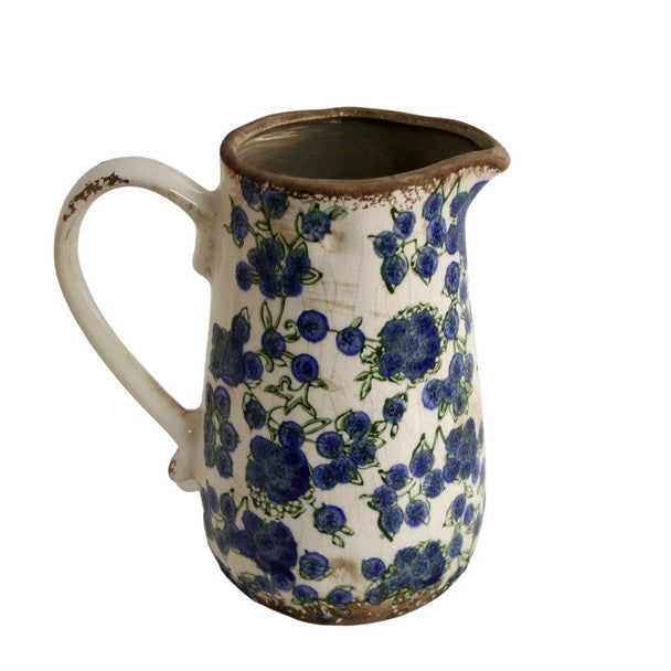 Blue & green floral Jug