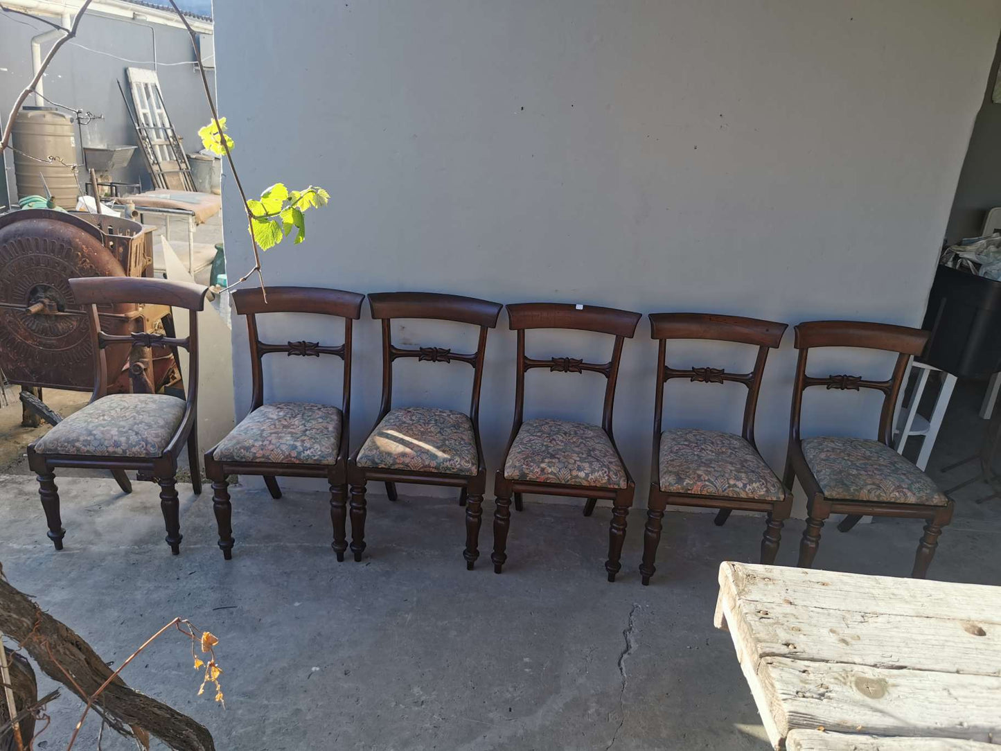 Set of 6 Victorian, mahogany dining chairs
