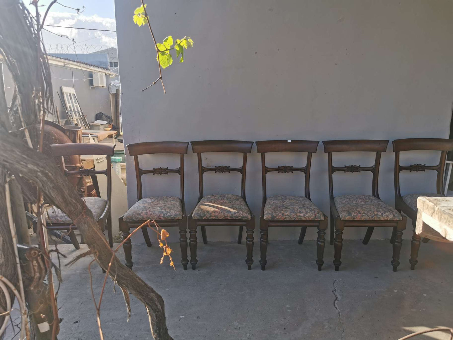 Set of 6 Victorian, mahogany dining chairs