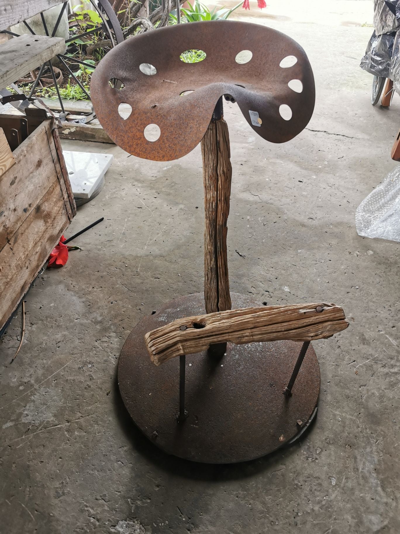 Steampunk Rustic stool