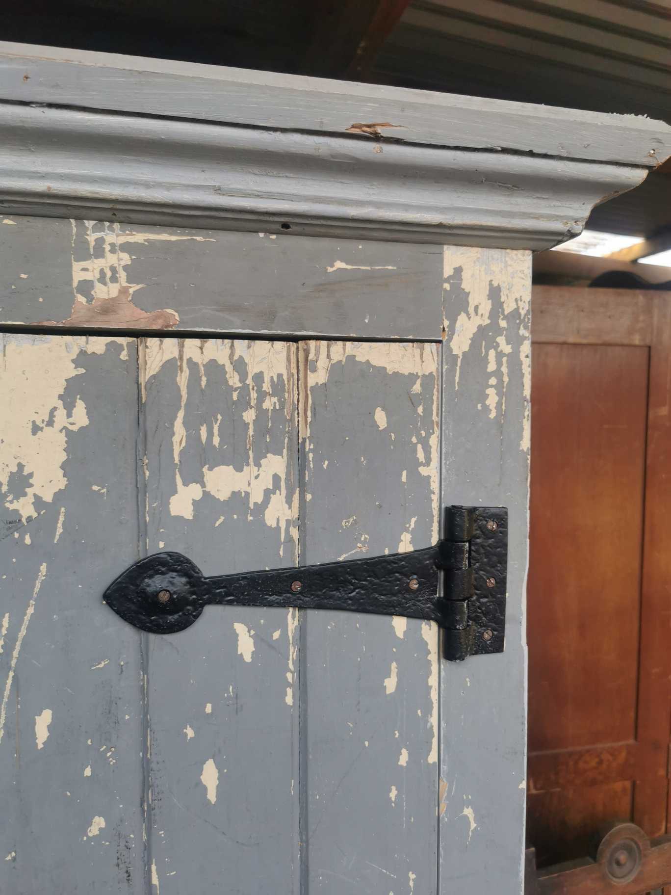 Tall grey rustic cupboard