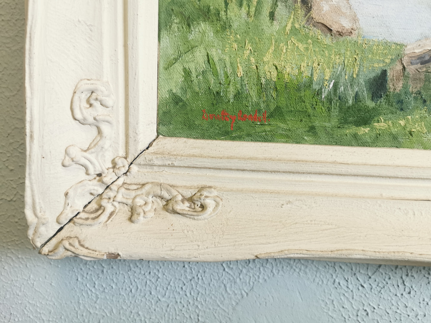 painting in cream frame