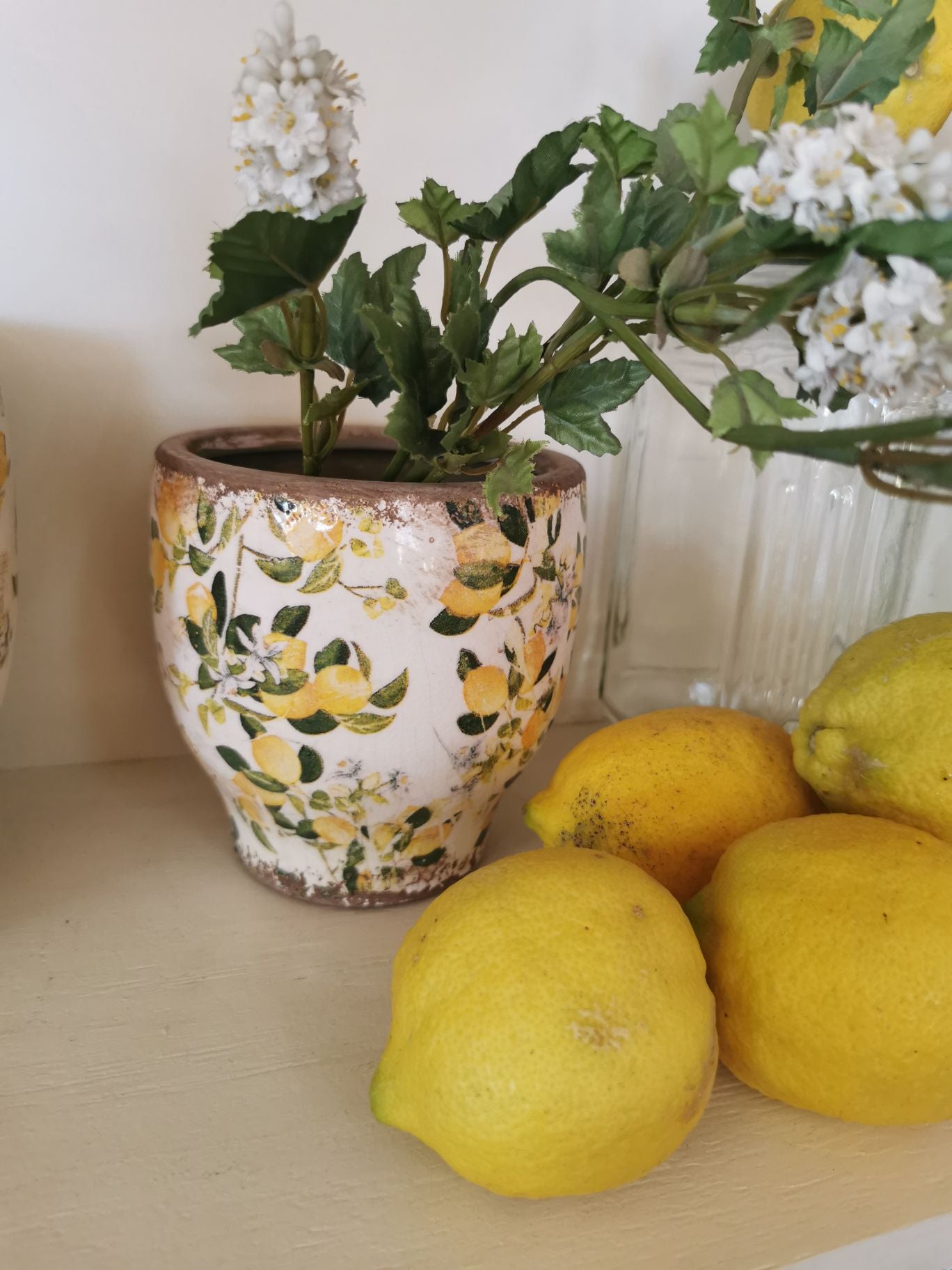 Ceramic planter - lemons