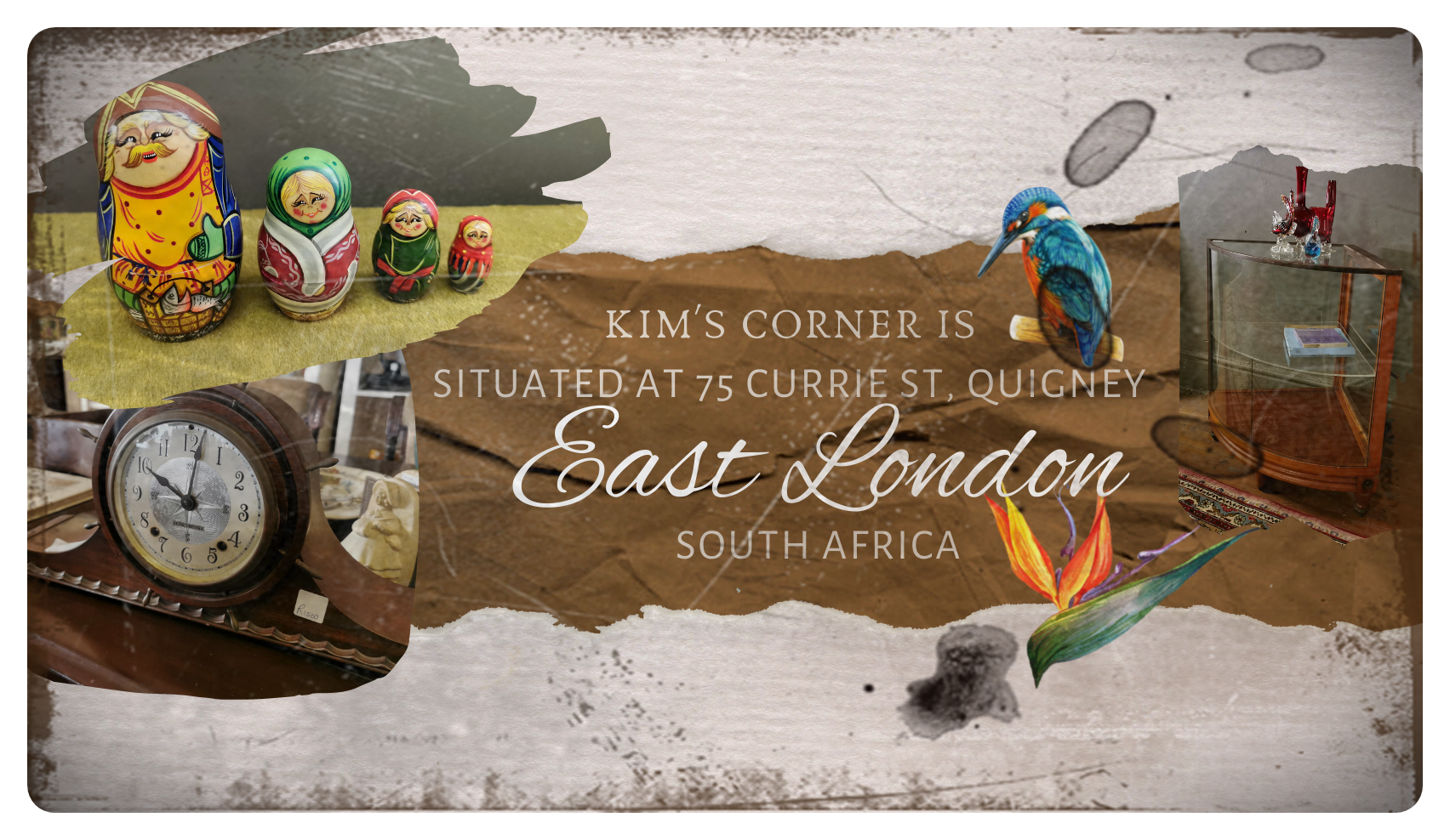 Kim's Corner is situated in East London, South Africa. Visit our showroom at 75 Currie St, Quigney.