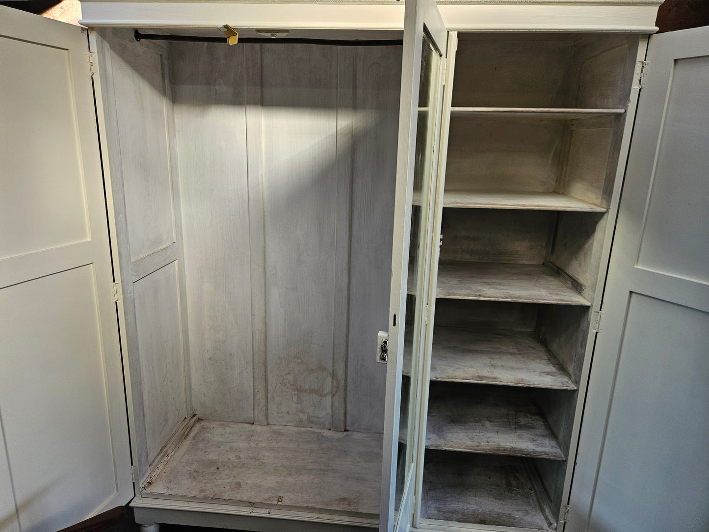 Large white wardrobe
