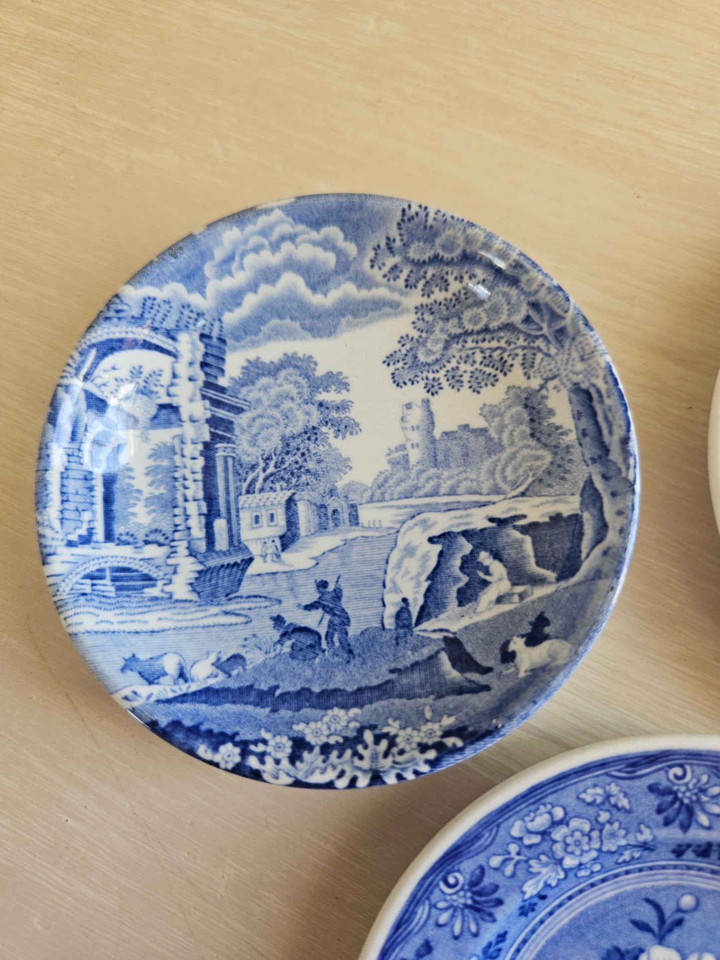 3x Miniature Spode Plates