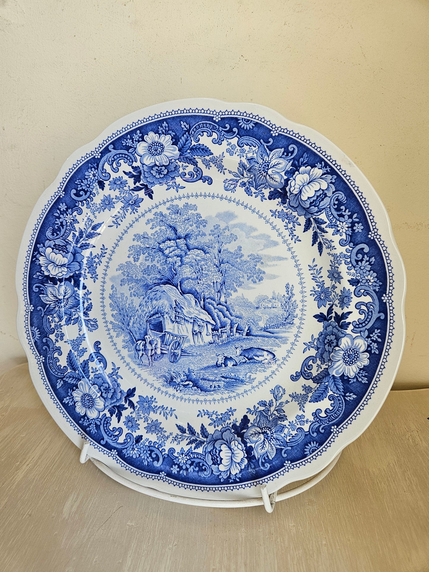 Spode plate with farm scene