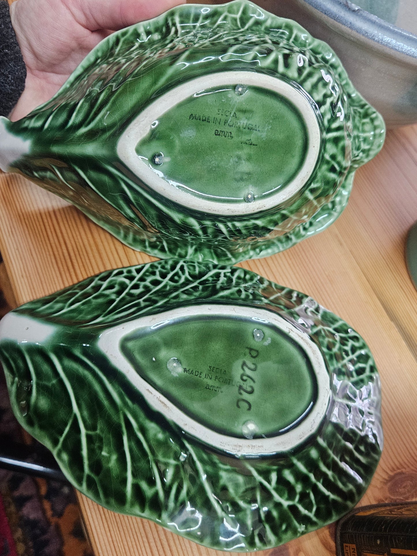 Vintage Secla Portugal Cabbage bowl and plate