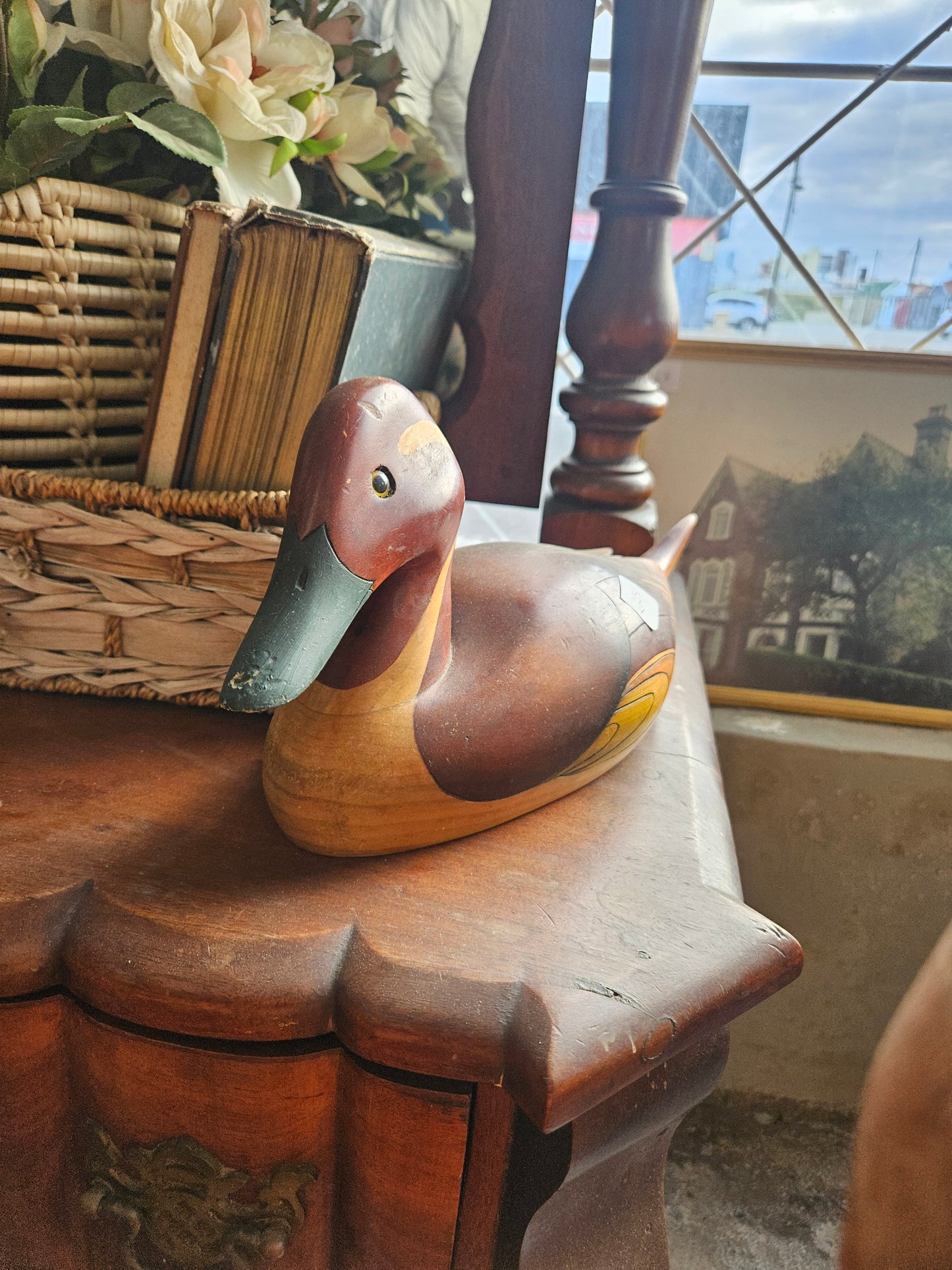 Decorative wooden duck