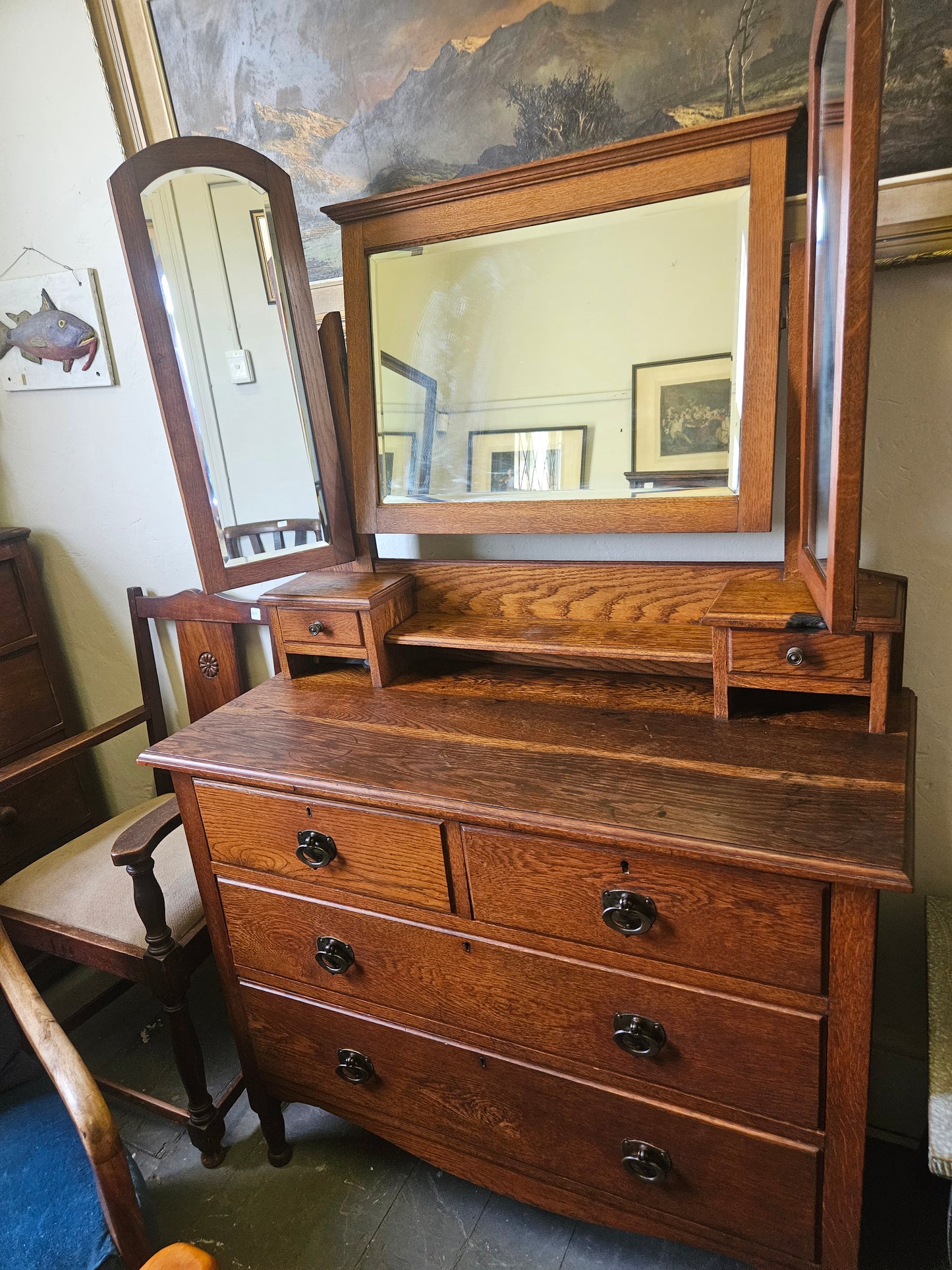 Oak dressing table