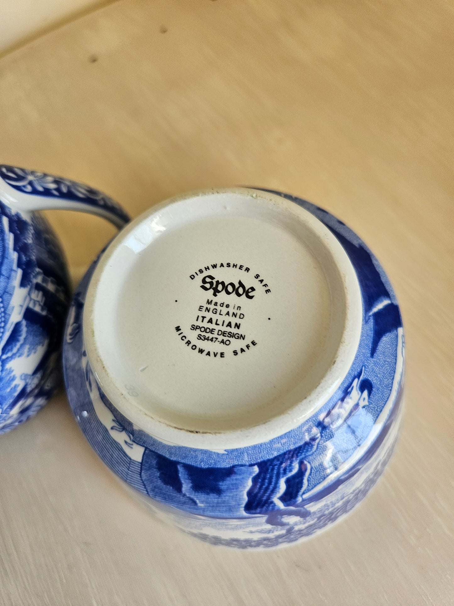 Spode milk jug and sugar basin