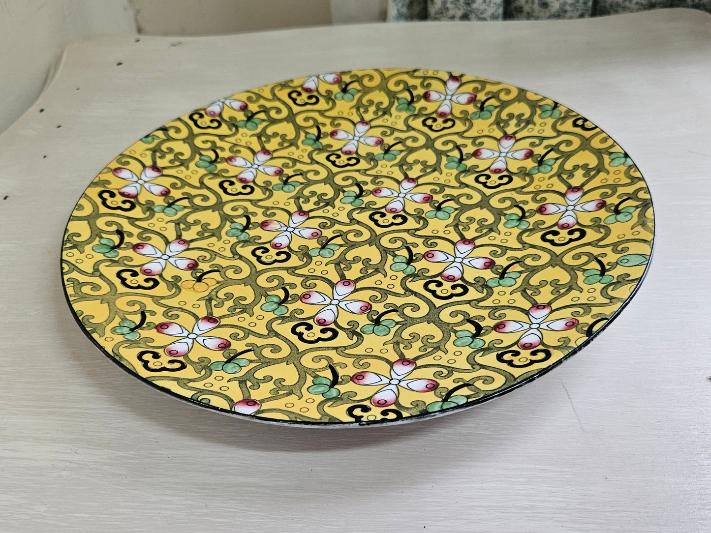Yellow Burslem plate