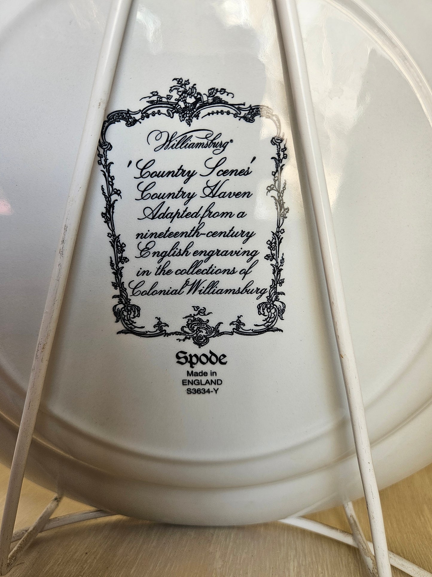 Spode plate with farm scene