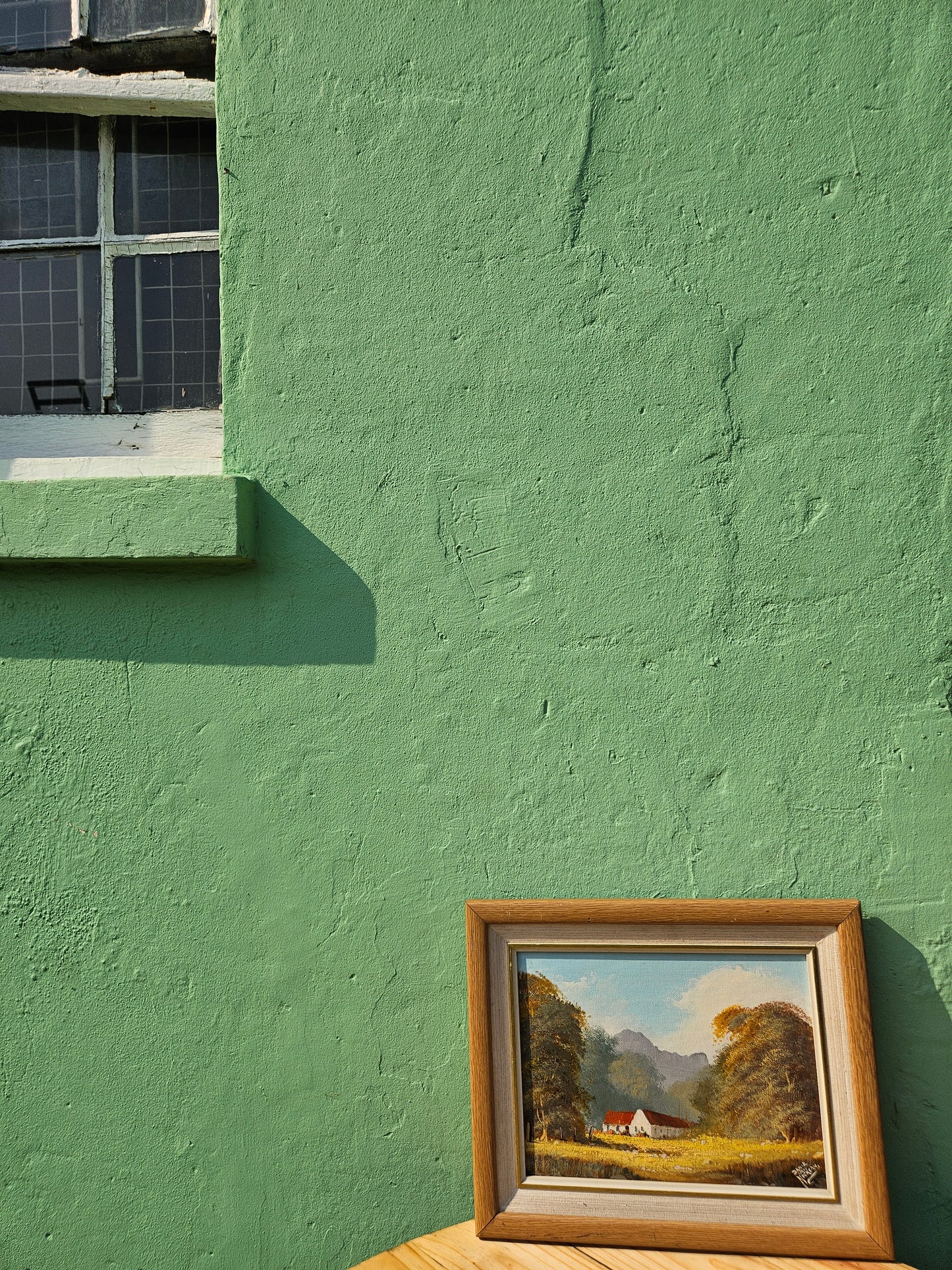 Red roofed farmhouse by Danie Van Niekerk