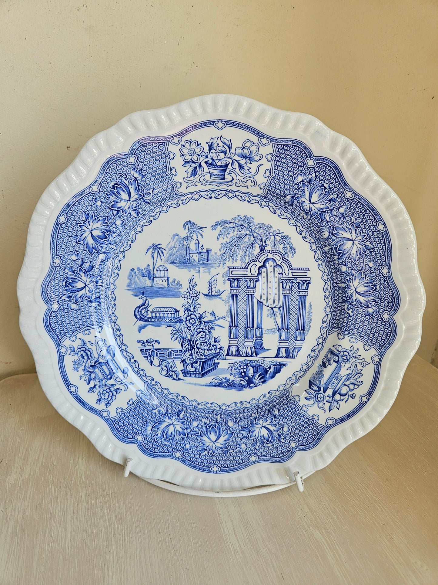 Spode Plate with Pagoda scene