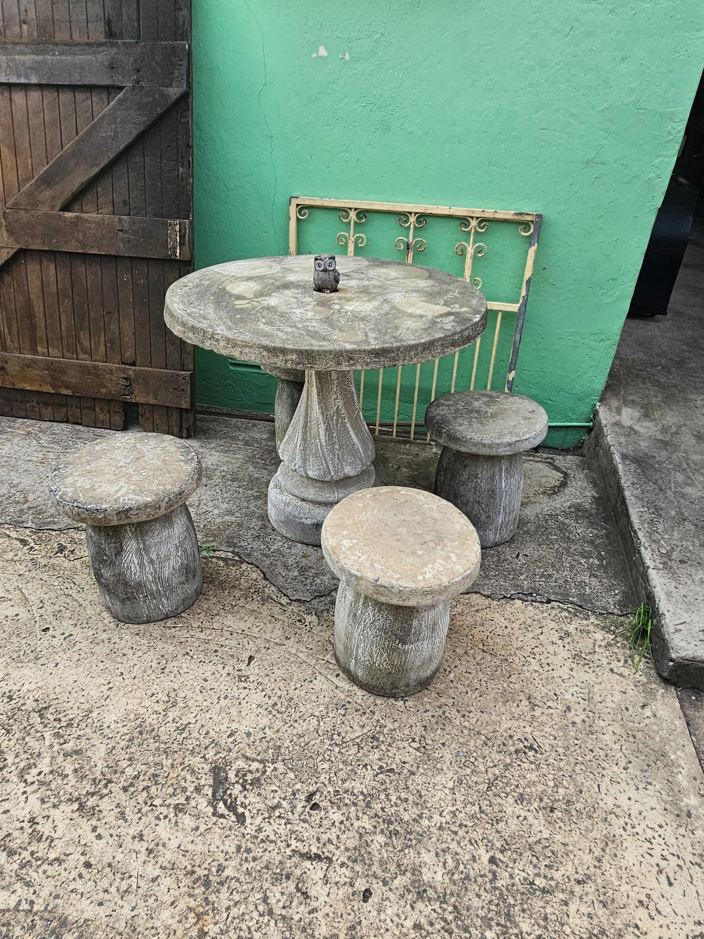Concrete patio set