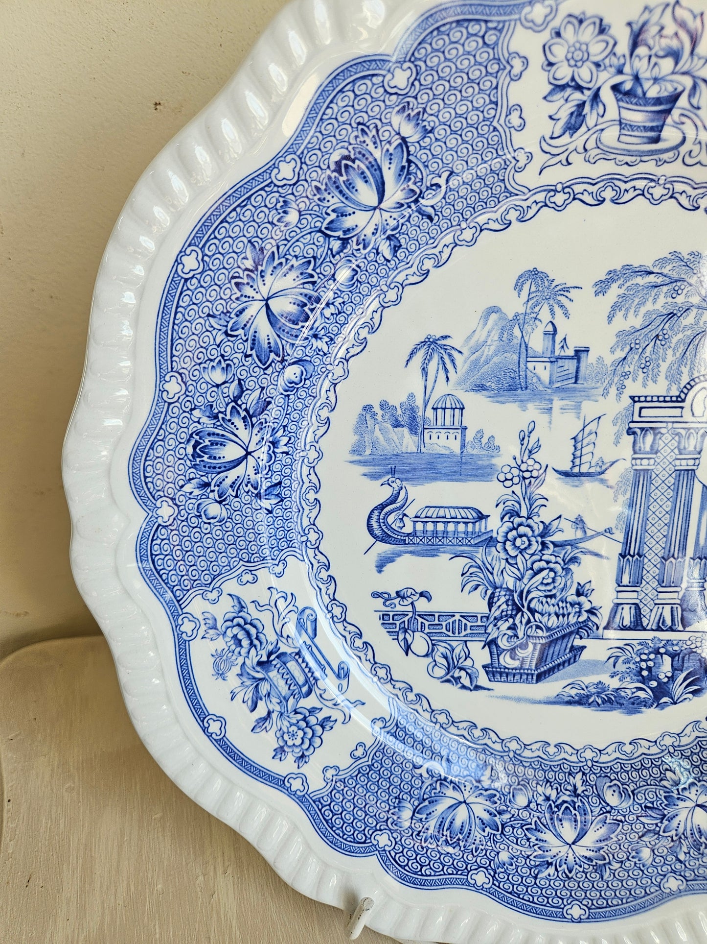 Spode Plate with Pagoda scene