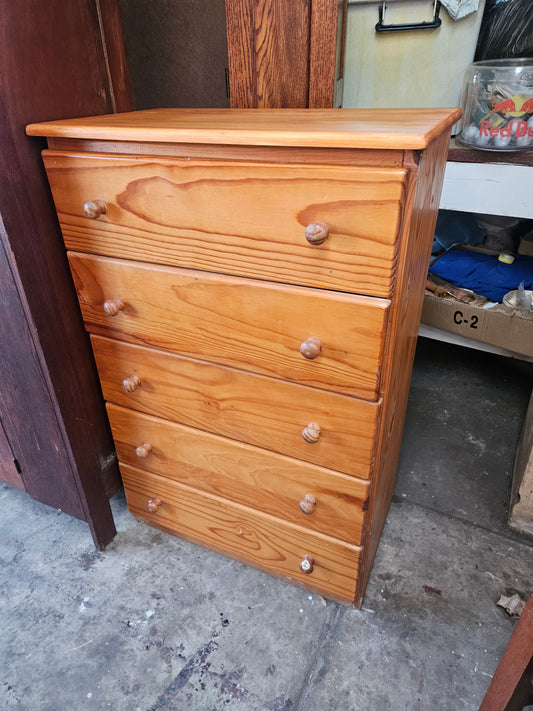 Tall pine chest of drawers