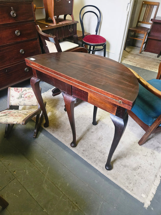 Imbuia Half moon card table