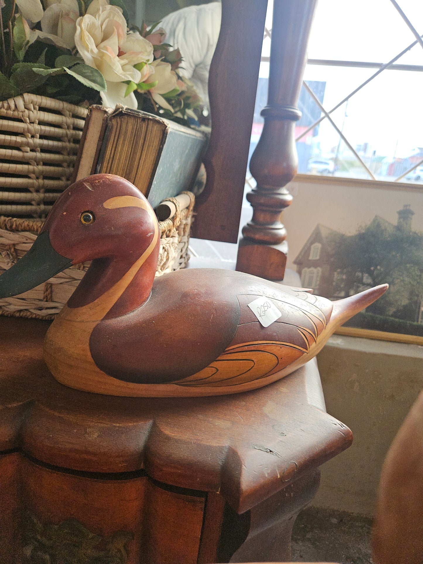 Decorative wooden duck