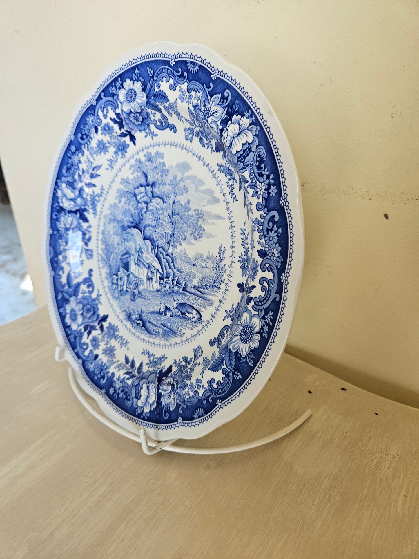 Spode plate with farm scene