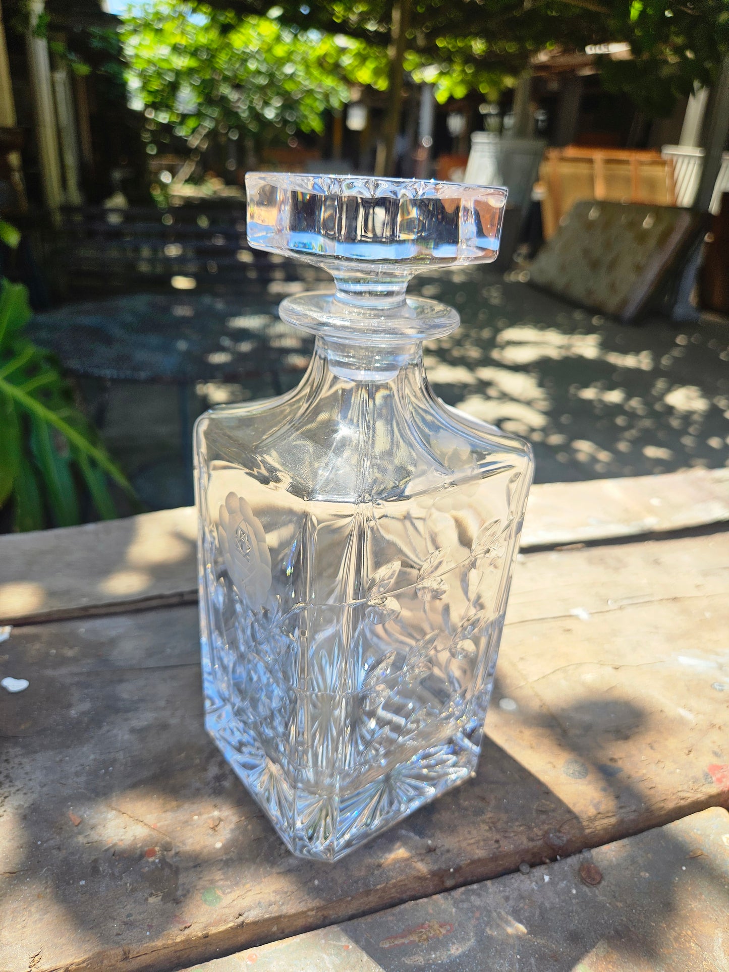 Rose cut crystal Decanter
