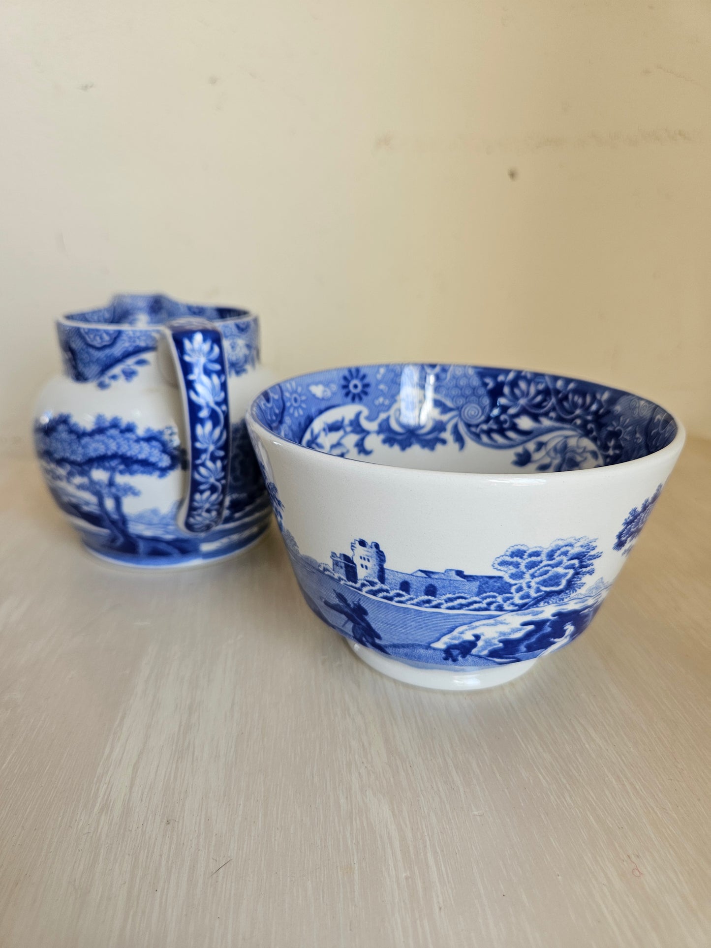 Spode milk jug and sugar basin