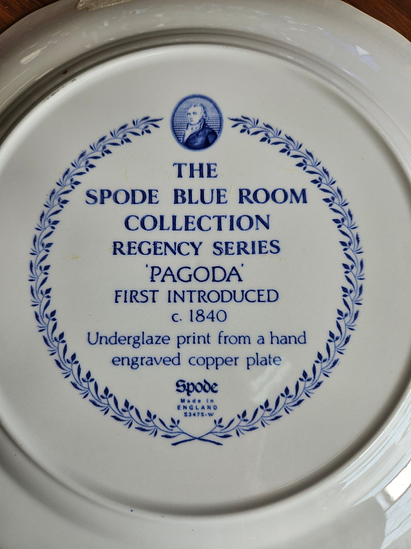 Spode Plate with Pagoda scene