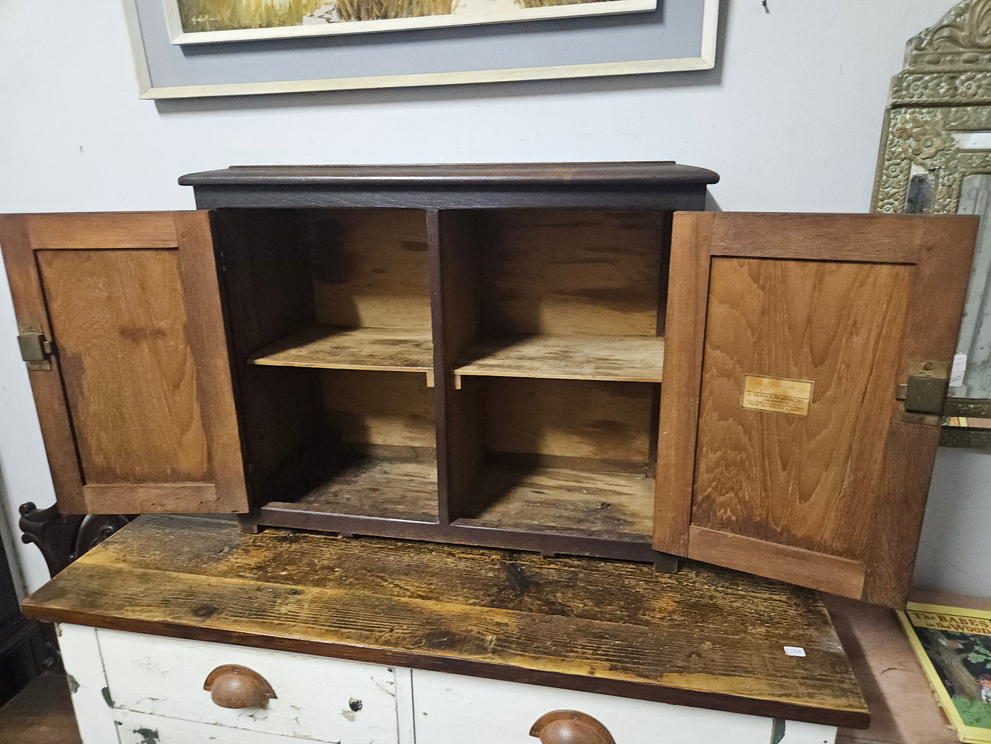 Small antique medicine cabinet
