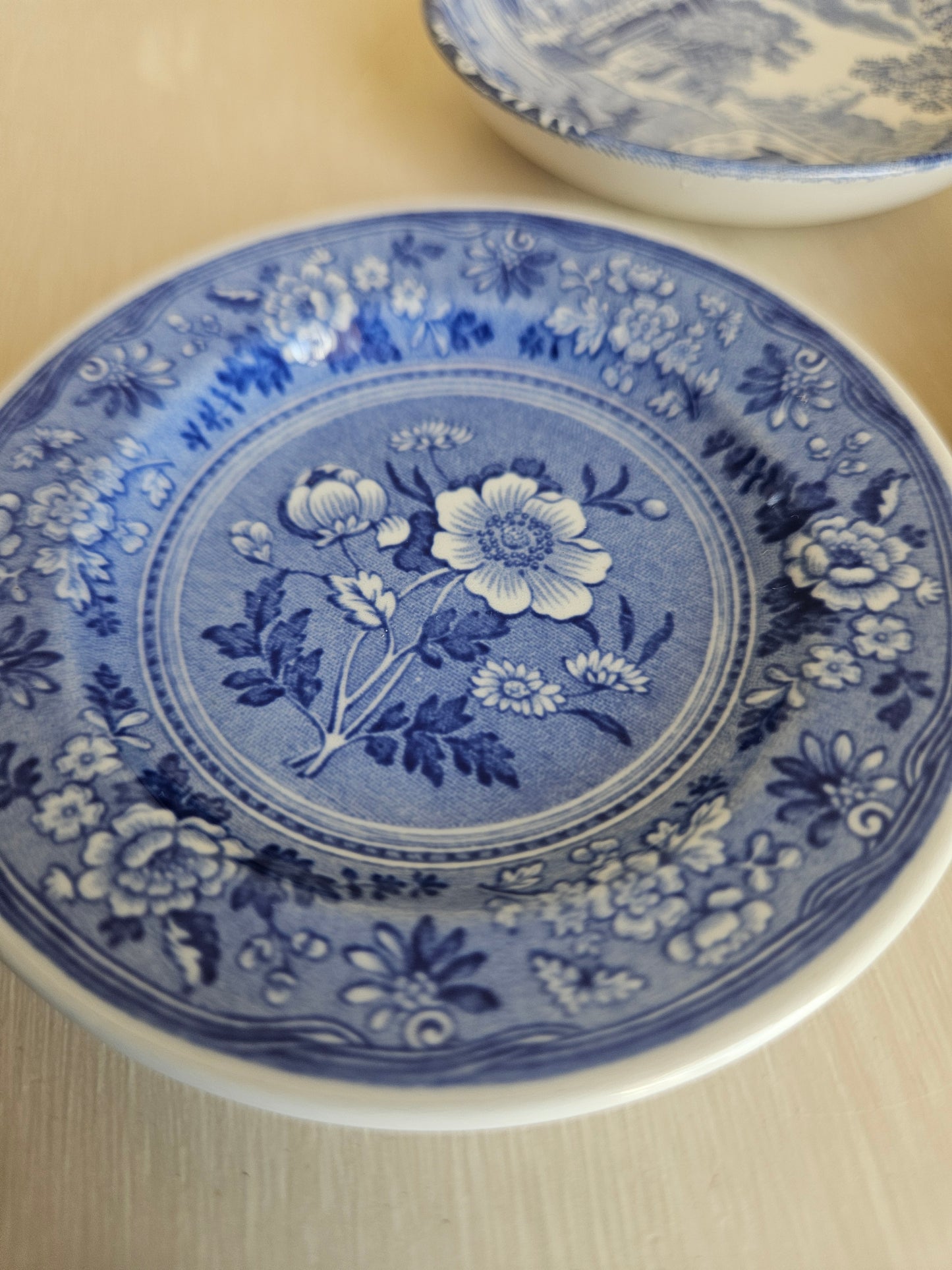 3x Miniature Spode Plates
