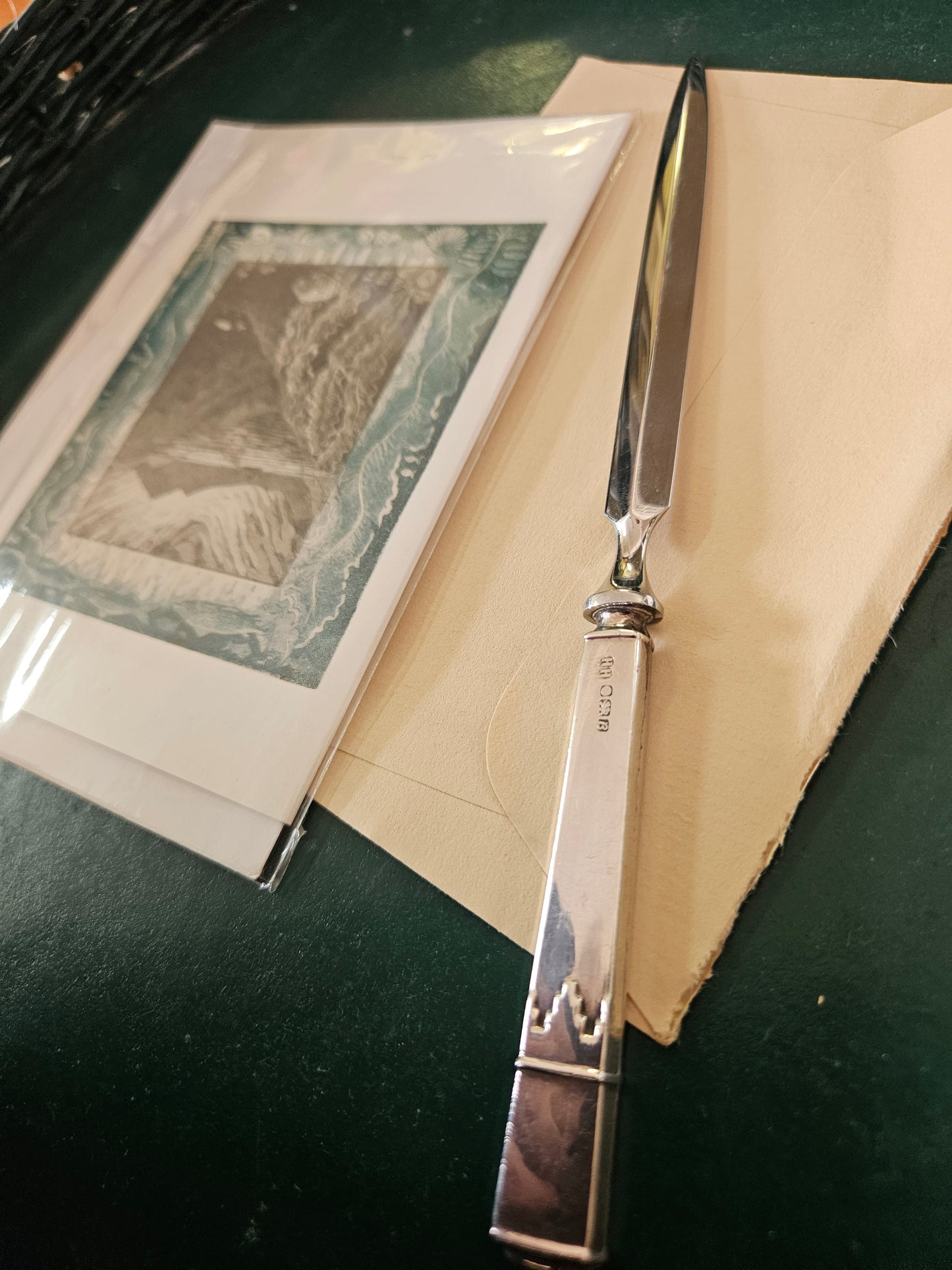Silver handled letter opener