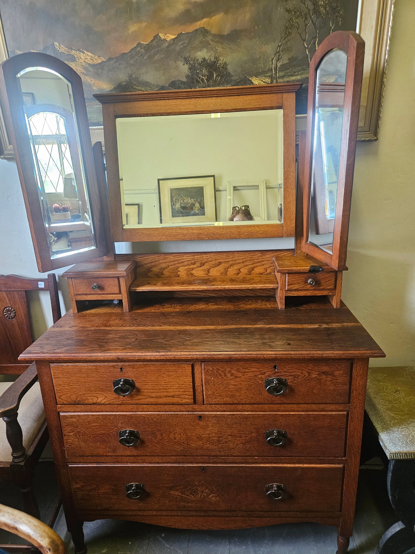 Oak dressing table