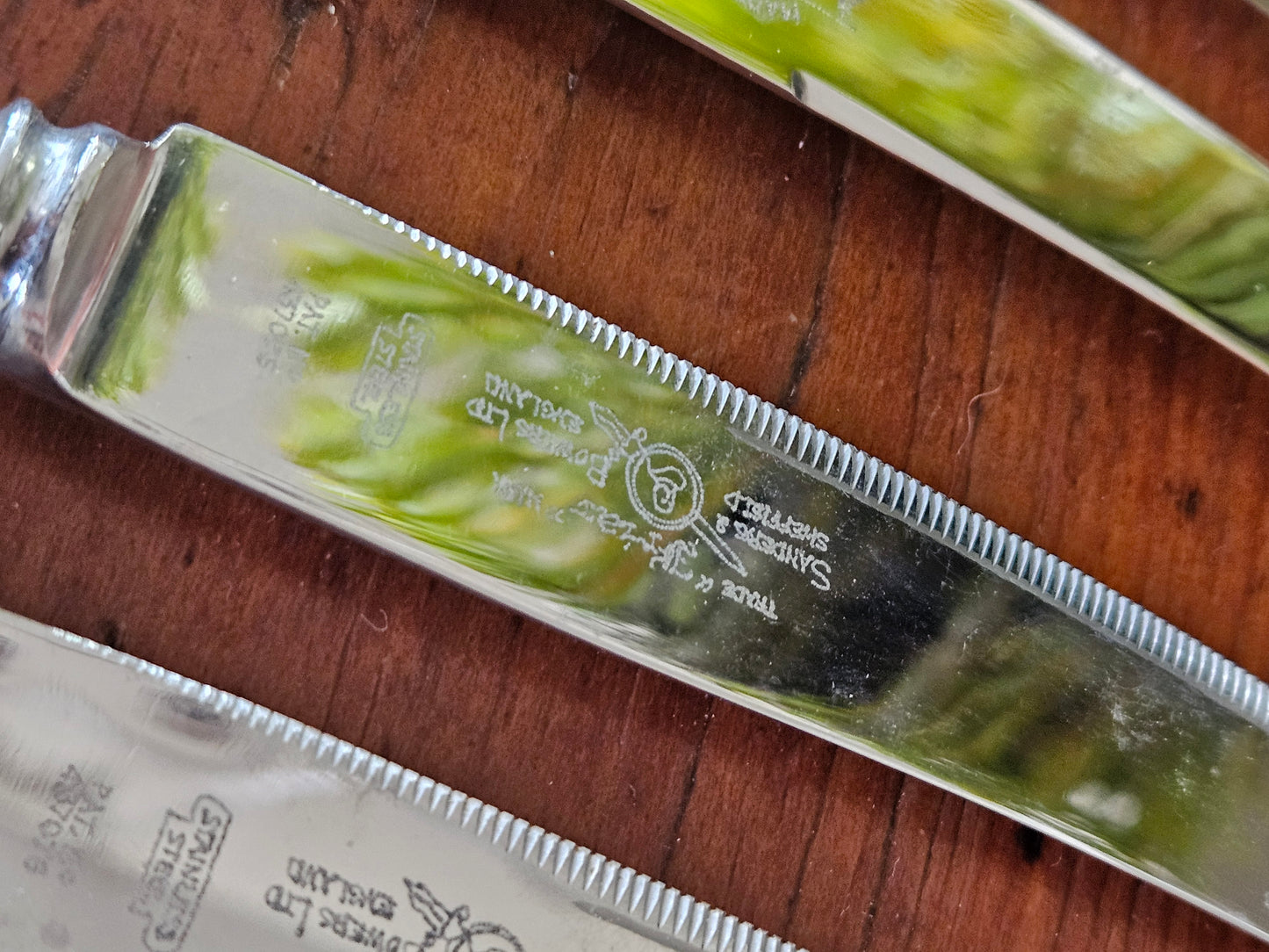 Set of 12 bone handled knives knives