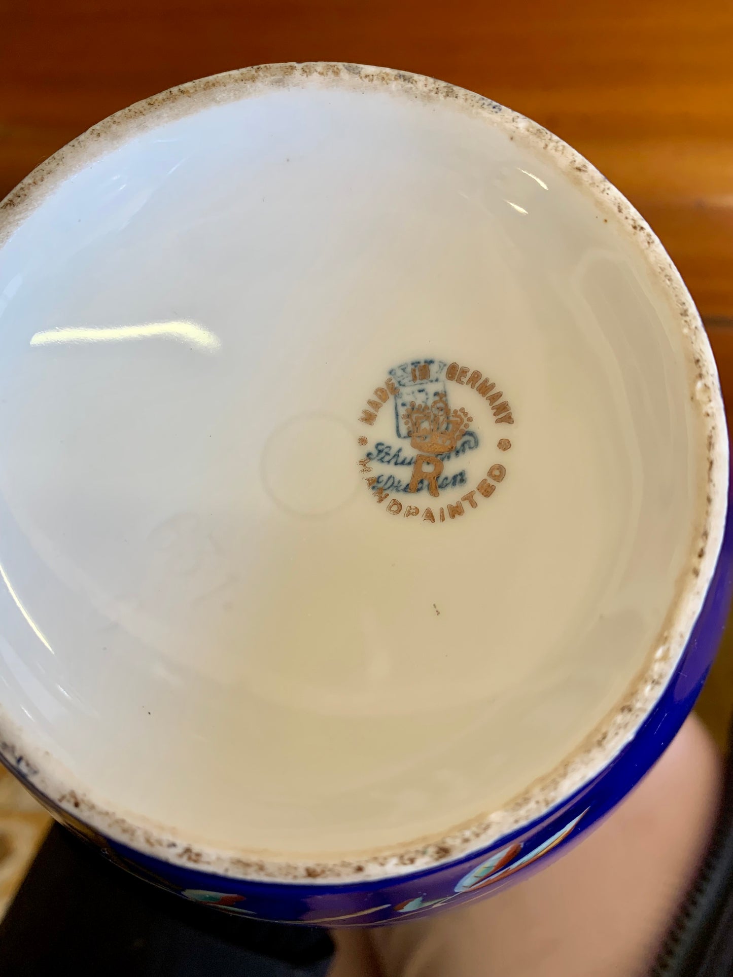 Dresden hand painted vase
