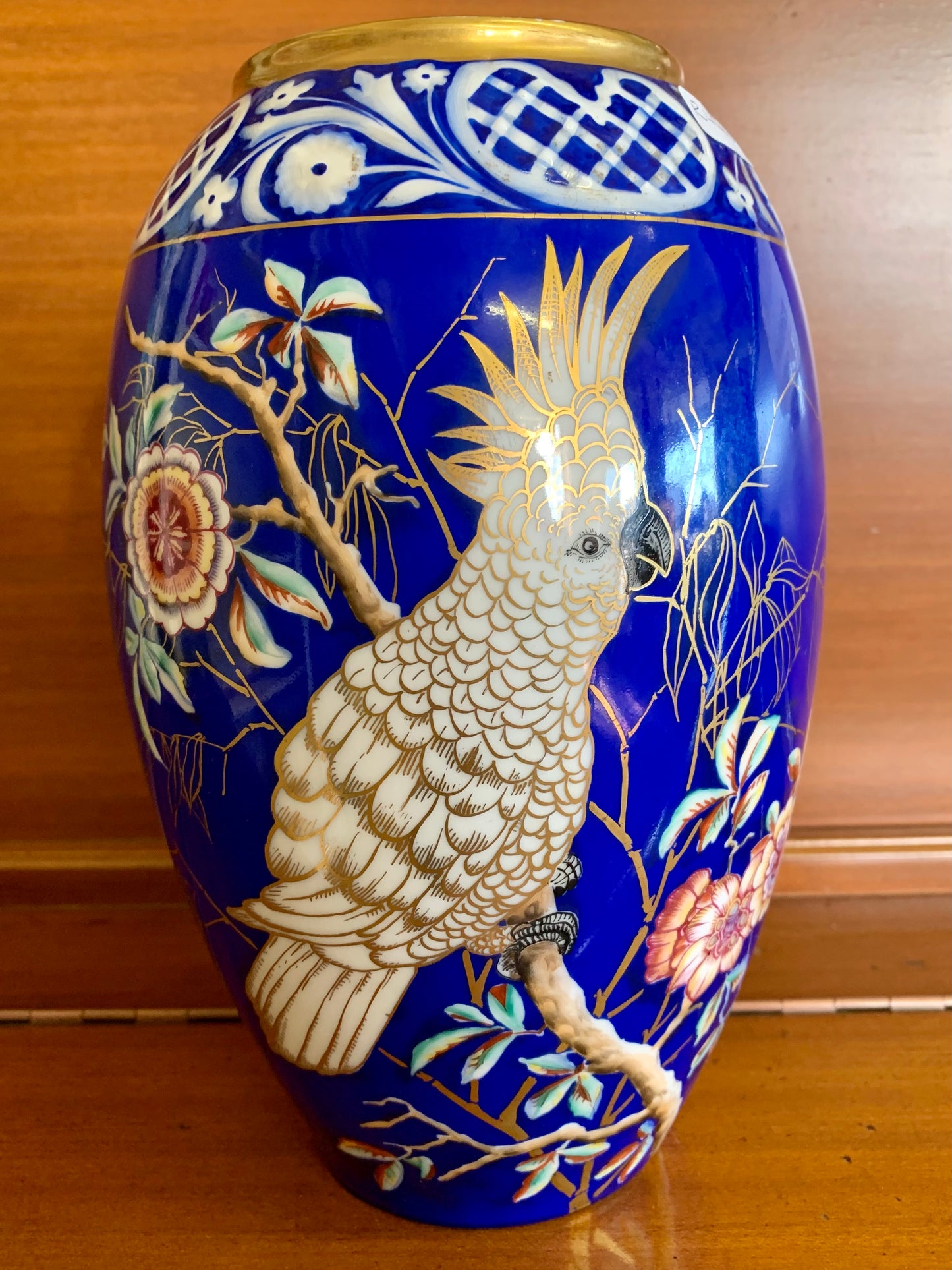 Dresden hand painted vase