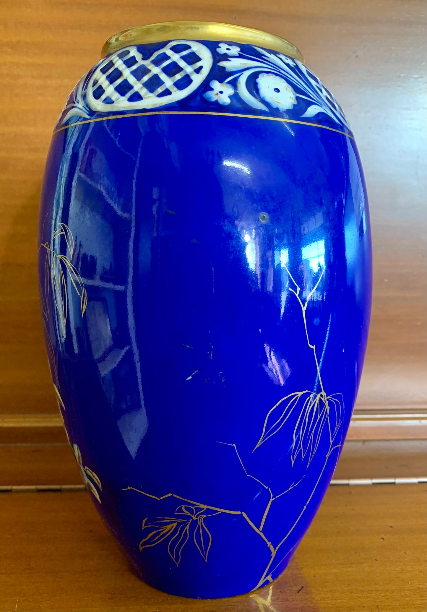Dresden hand painted vase