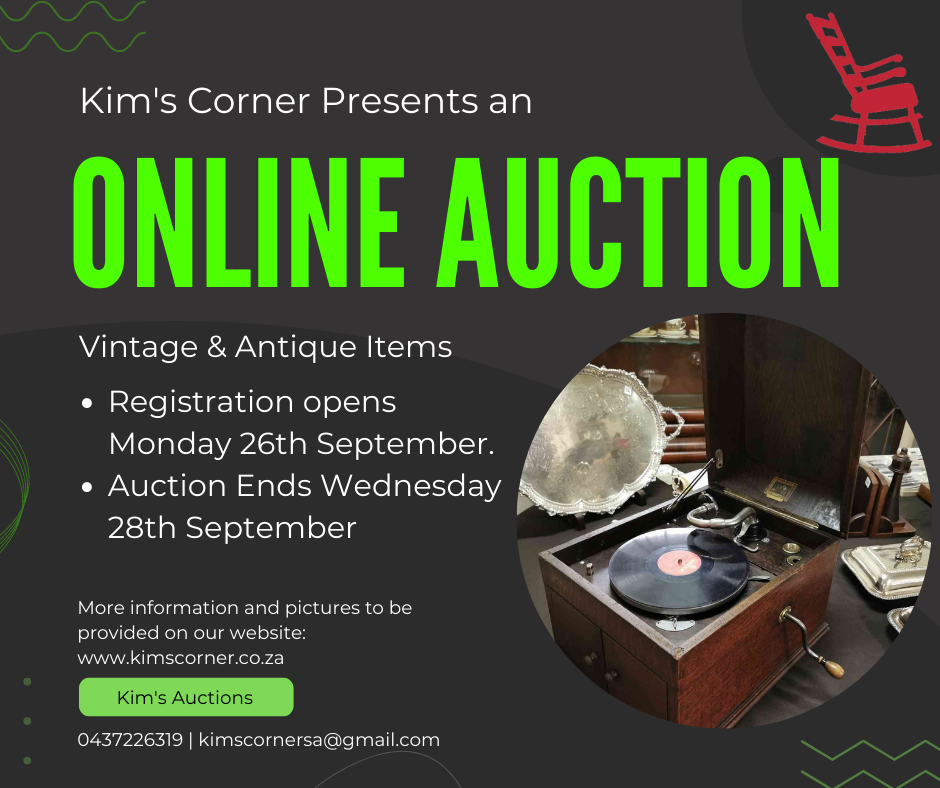 Online Auction Ends this Wednesday, now open!