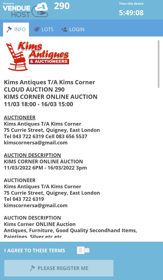 Now available... LINK TO ONLINE AUCTION MARCH 11-16..