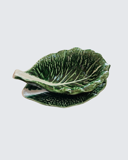 Vintage Secla Portugal Cabbage bowl and plate