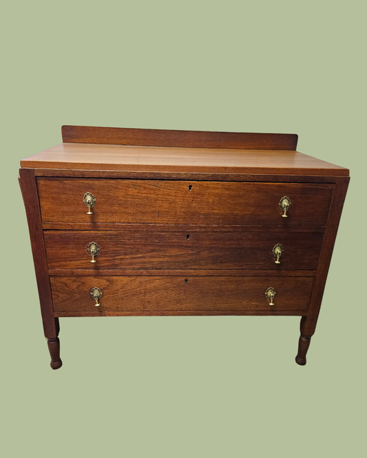 Refurbished teak chest of drawers