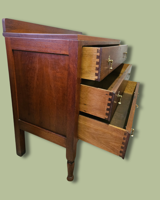 Refurbished teak chest of drawers