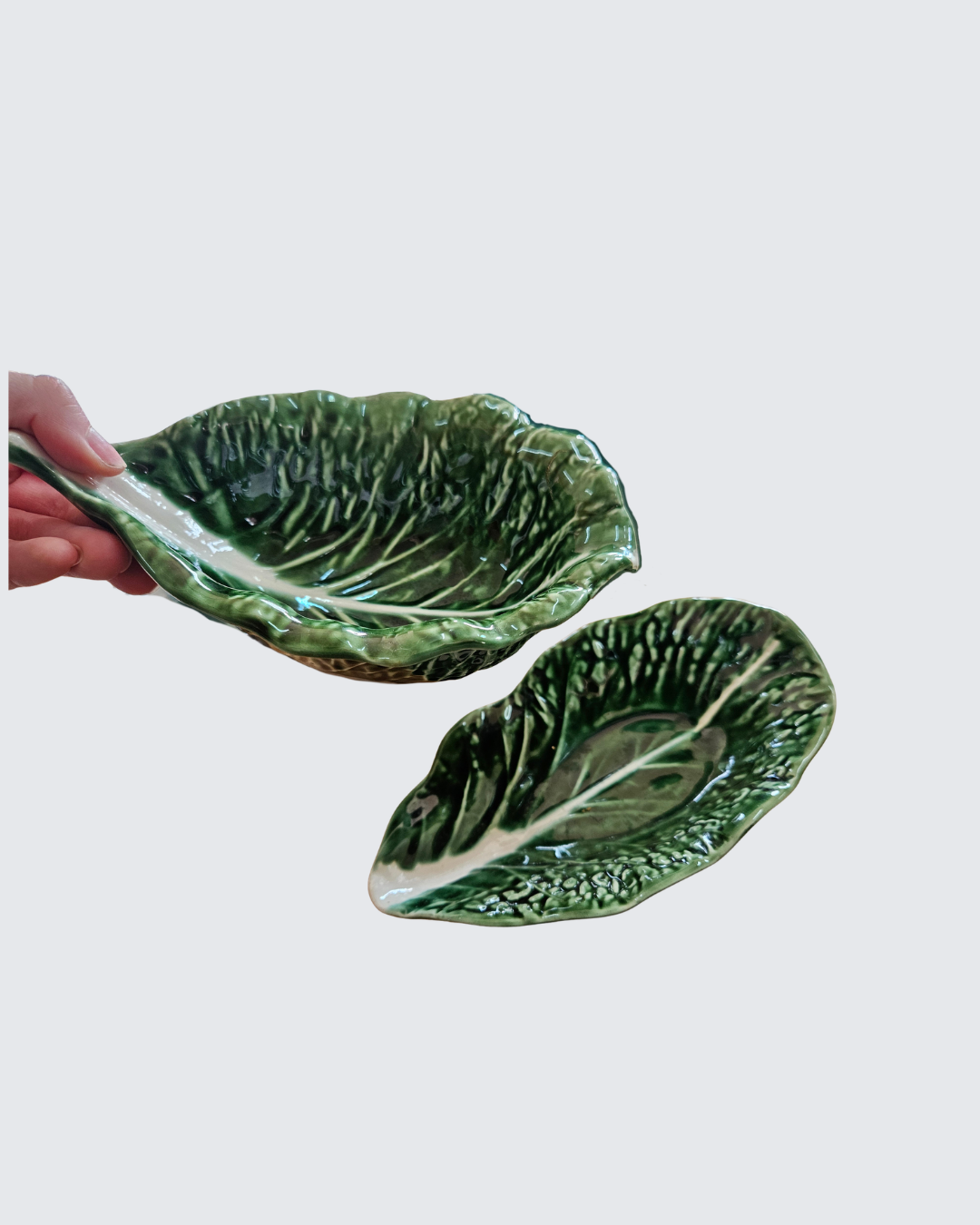 Vintage Secla Portugal Cabbage bowl and plate