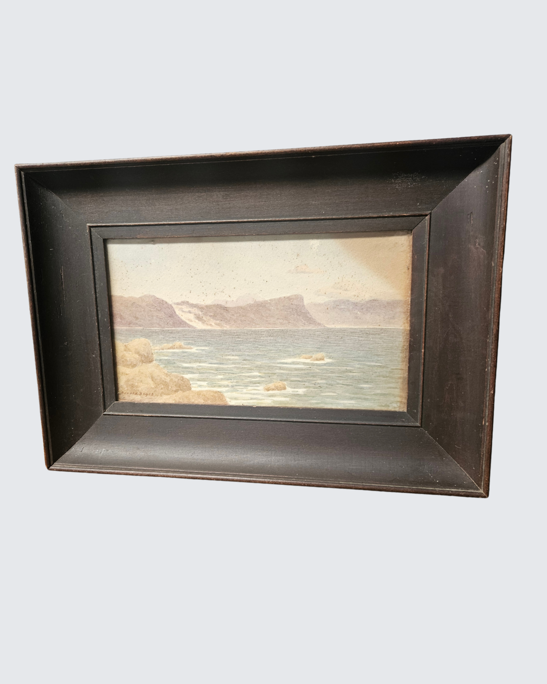 Vintage wooden framed seascape