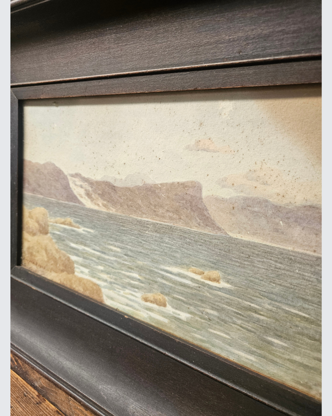 Vintage wooden framed seascape