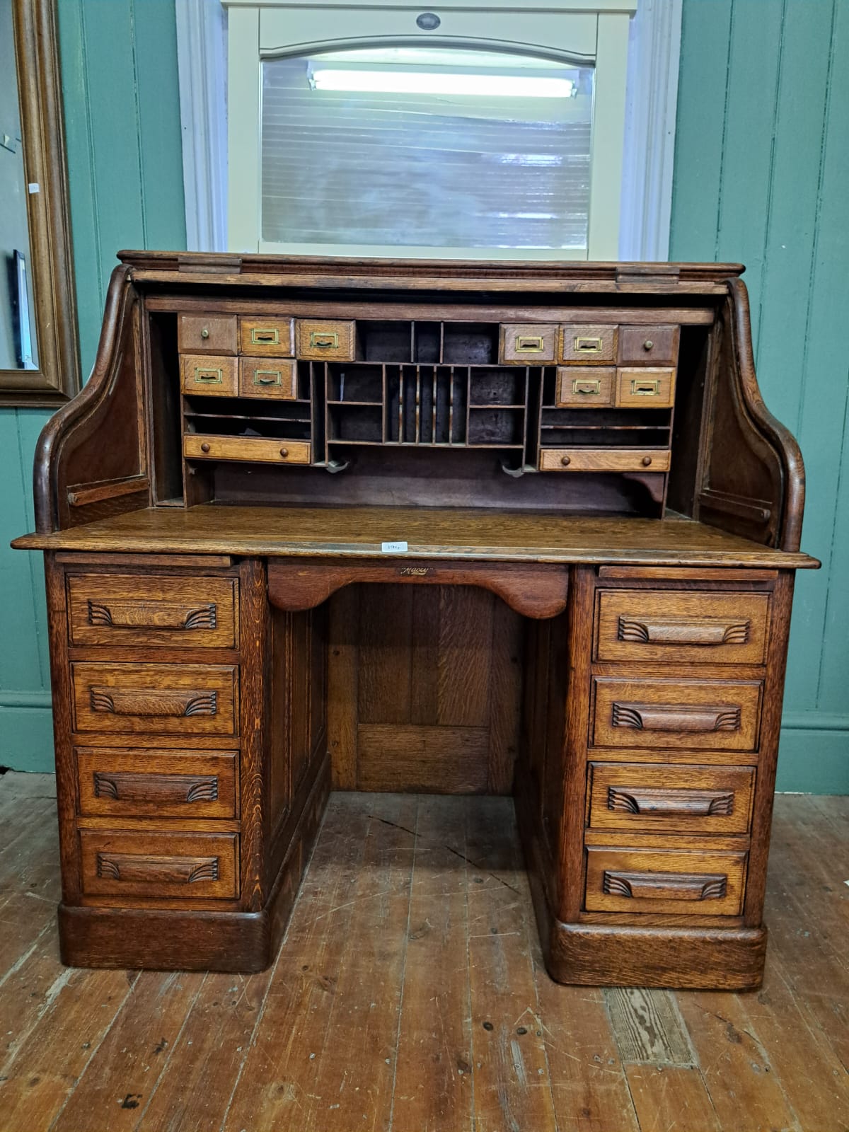 Victorian Oak Roll top desk