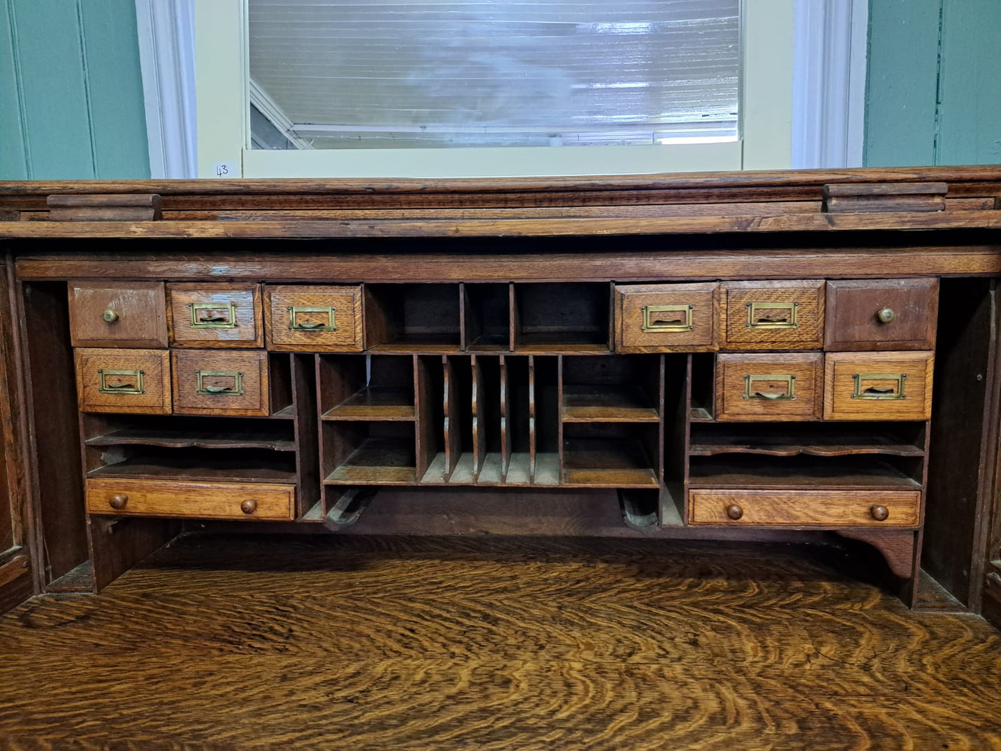 Victorian Oak Roll top desk
