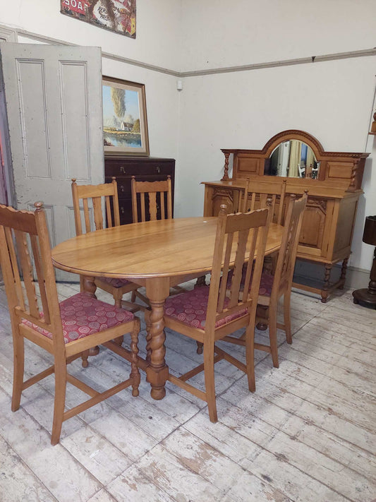 Oak dining room suite